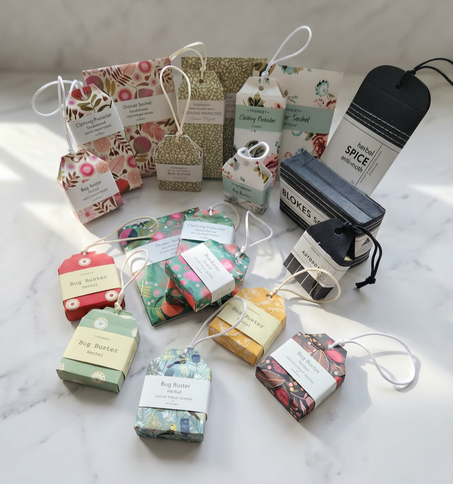 THURLBY - made in Western Australia the collection of Protectors, Bug Busters & Drawer Sachets