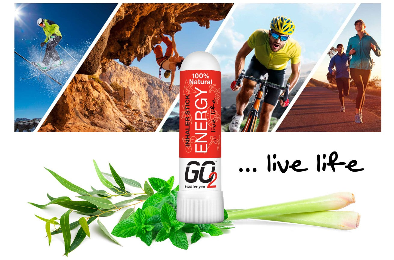 SET OF all 4 - Go2 Natural Essential Oil Inhaler Stick – Sleep, B.Calm, Focus & Energy Boost  -